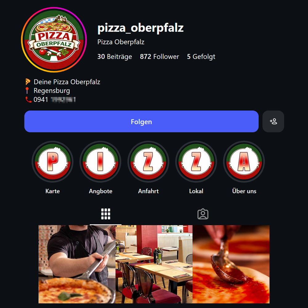 Instagram Profil Übersicht